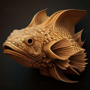 3D model Ancistrus claro fish (STL)